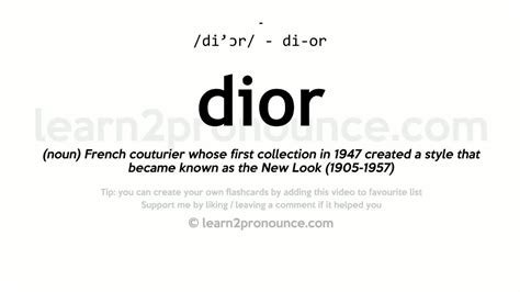 dior define|dior meaning in english.